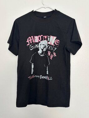 Machine Gun Kelly MGK Tickets To My Downfall T-Shirt S Black Pink Graphic Emo